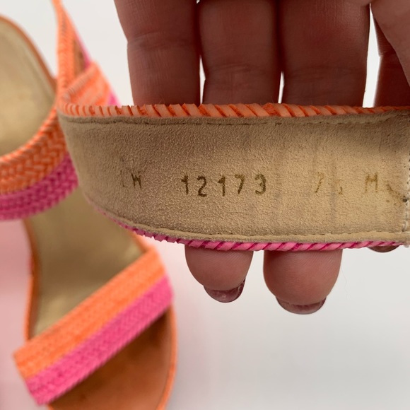 Stuart Weitzman Orange and Pink Wedges - Picture 8 of 8